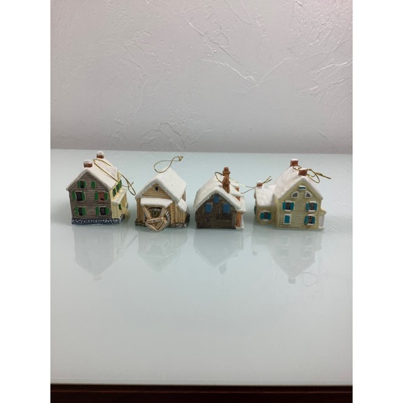 VTG Reed & Barton Yarmouth Maine Villages Cottages houses ornaments lot EUC - Picture 5 of 12